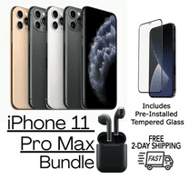 Restored Apple iPhone 13 Pro (Fully Unlocked) 128GB Graphite (A2483) W/ Pre-Installed Tempered Glass and Bluetooth Earbuds (Refurbished)