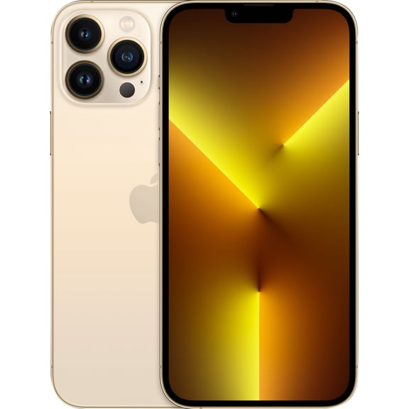 Restored Apple iPhone 13 Pro Max - Cricket Wireless - 1 TB Gold (Refurbished)