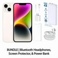 thumbnail image 1 of Restored Apple iPhone 14 128GB Starlight Fully Unlocked Bundle with 10,000 mAh Powerbank & Bluetooth Headphones (Refurbished), 1 of 7