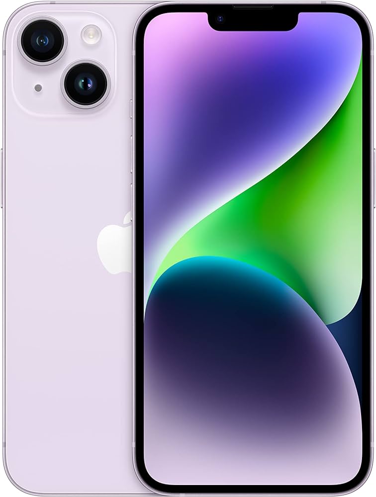Spectrum, Apple, Cell Phones, iPhone 14 A2649 128GB 6GB RAM, Purple/6.1 in