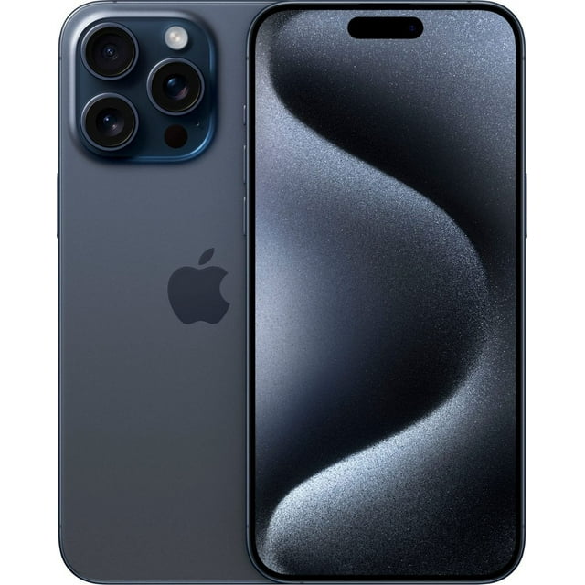 Restored Apple iPhone 15 Pro Max - AT&T - 256 GB Blue Titanium (Refurbished)