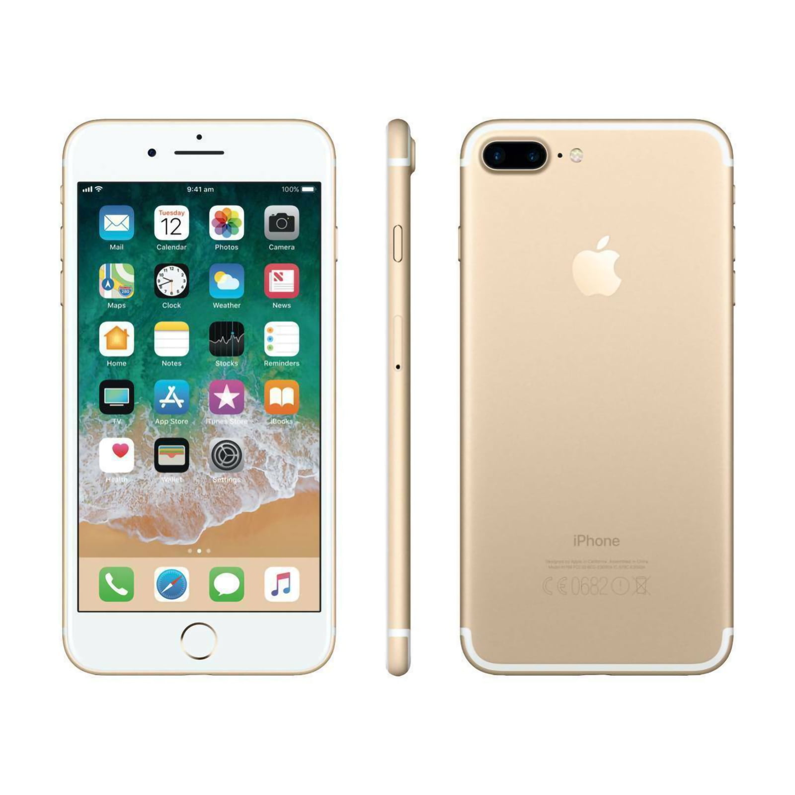 Restored Apple iPhone 7 Plus, GSM Unlocked 4G LTE- Gold