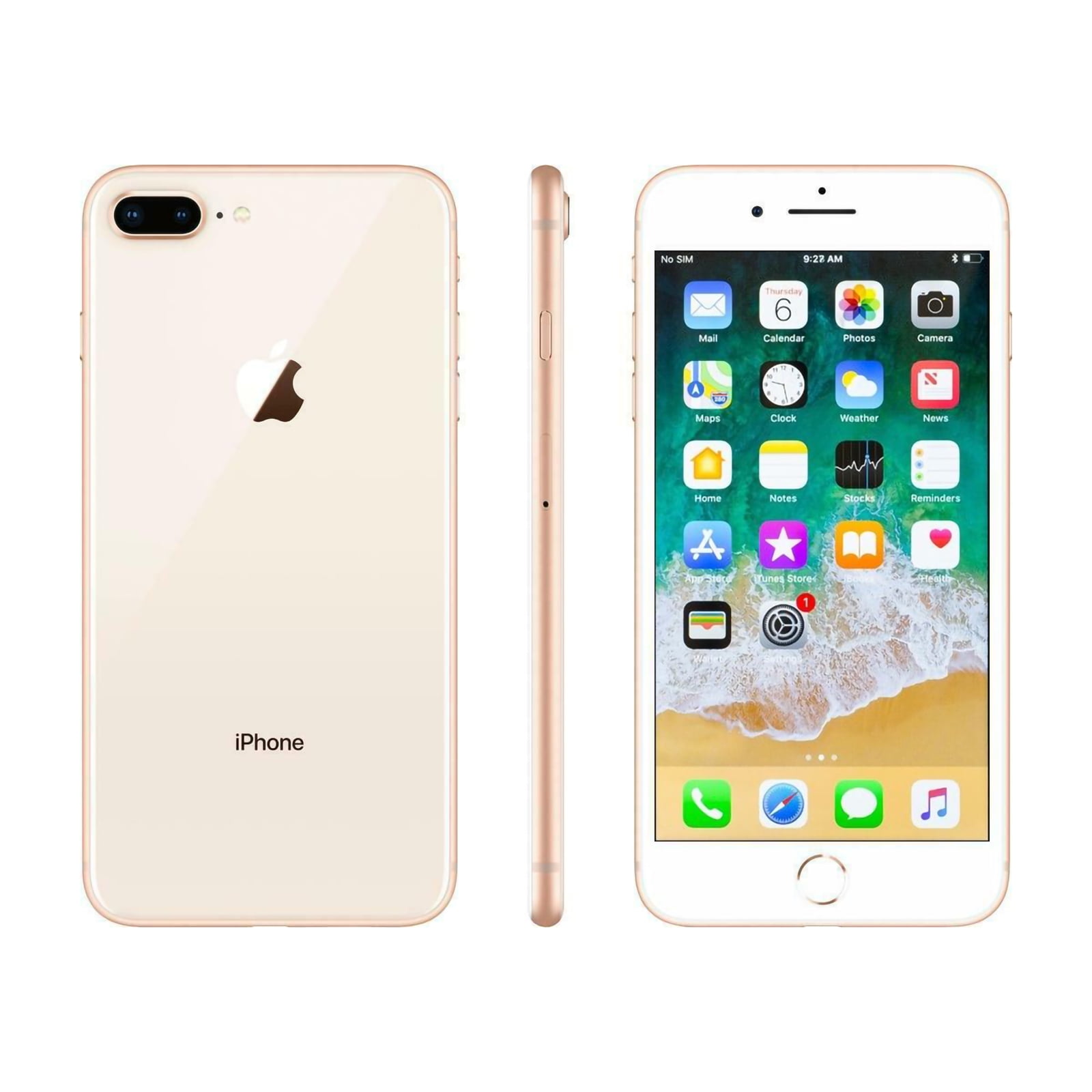 Restored Apple iPhone 8 Plus 256GB Factory GSM Unlocked T-Mobile AT&T  Smartphone - Gold (Refurbished)