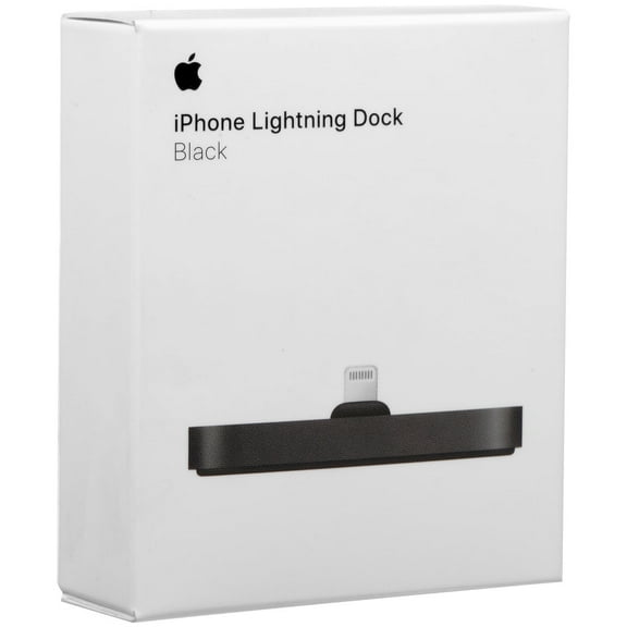 Restored Apple iPhone Lightning Dock - Black - with 3.5mm Audio Jack - for iPhone 14 13 12 11 SE XR Xs X 8 7 6 6s 5