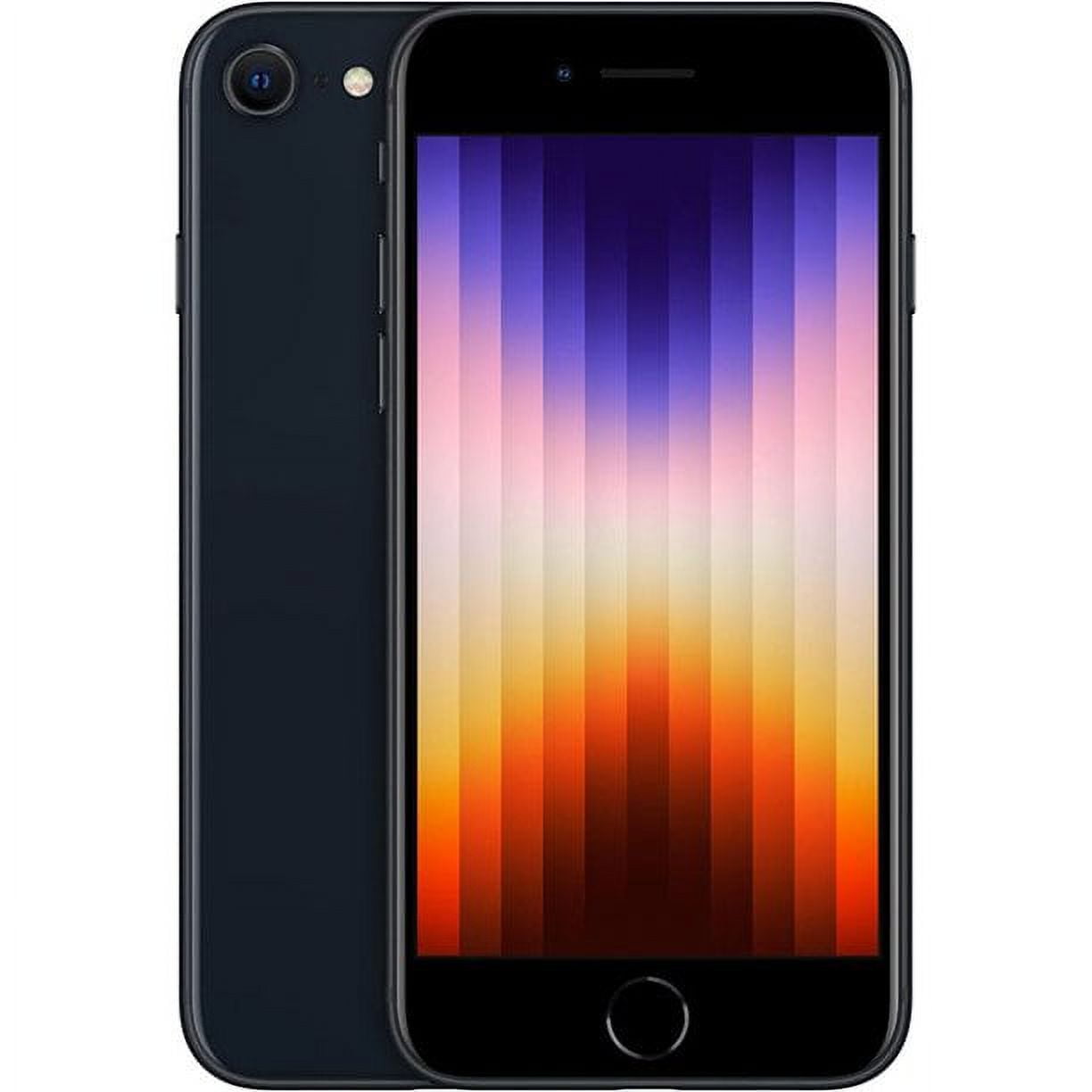 Restored Apple iPhone SE 2022 (3rd Gen) A2595 (T-Mobile Only) 64GB Midnight  (Refurbished)