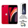 thumbnail image 1 of Restored Apple iPhone SE (2nd Gen) (Unlocked) 64GB Red (A2275) Bundle with Pre-Installed Tempered Glass (Refurbished), 1 of 5
