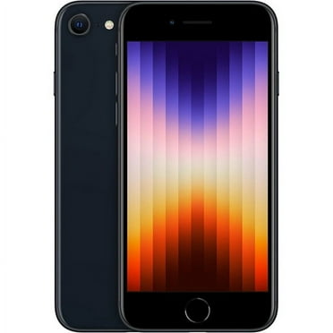 Restored Apple iPhone SE (3rd Gen) A2595 (Fully Unlocked) 64GB Midnight (Refurbished)