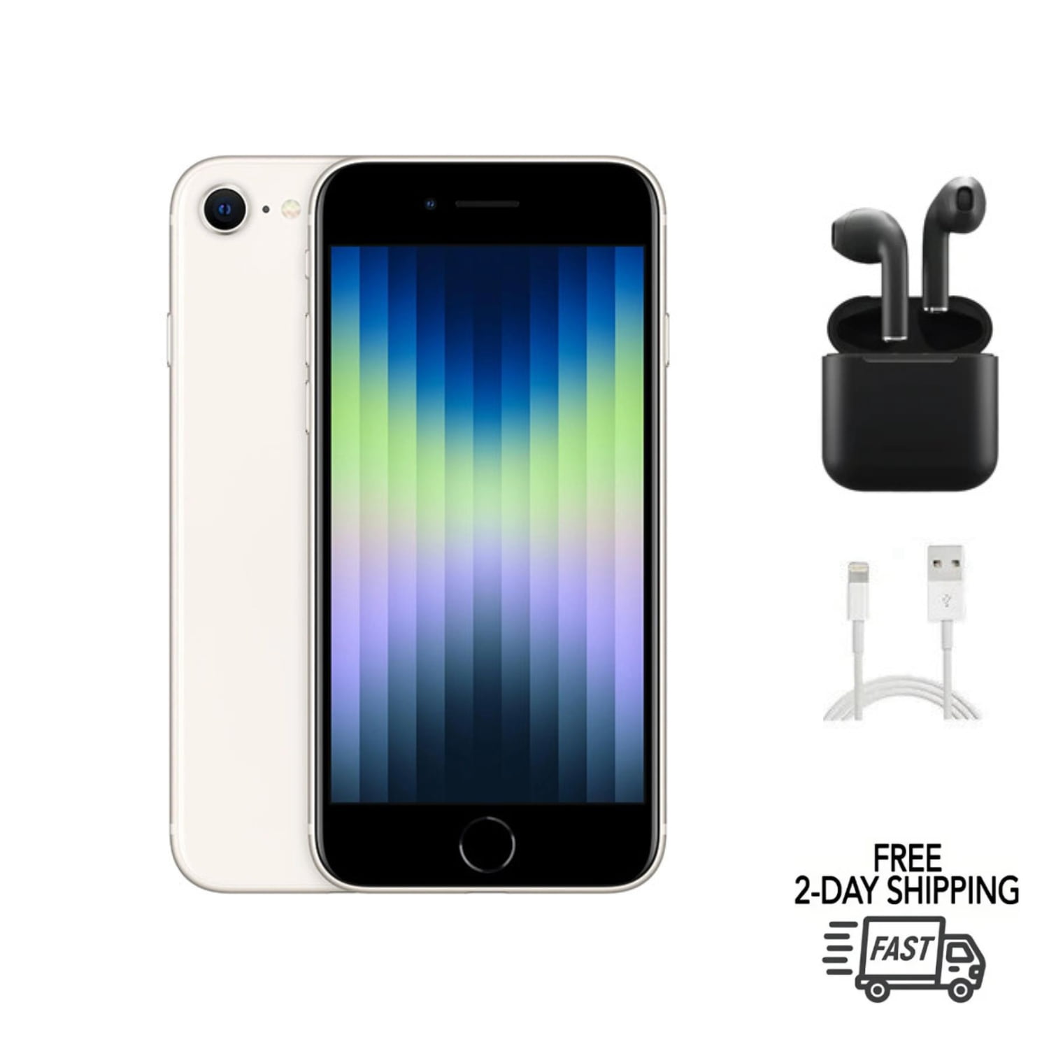 Restored Apple iPhone SE (3rd Gen) A2595 (Fully Unlocked) 64GB