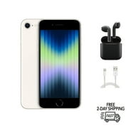 Restored Apple iPhone SE 3rd Gen A2595 64GB 4GB RAM, Starlight