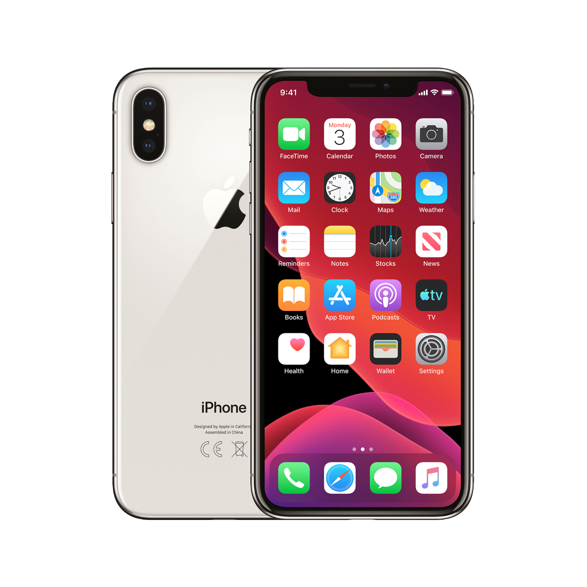 Restored Apple iPhone X 64GB Silver Fully Unlocked (No Face ID 