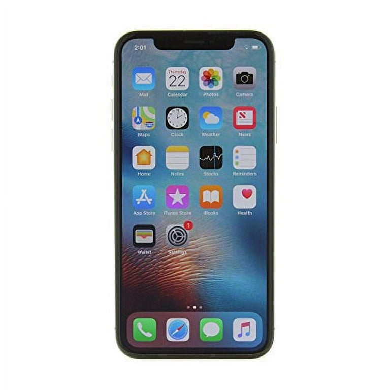 Apple iPhone X 64GB Silver (Unlocked) Excellent