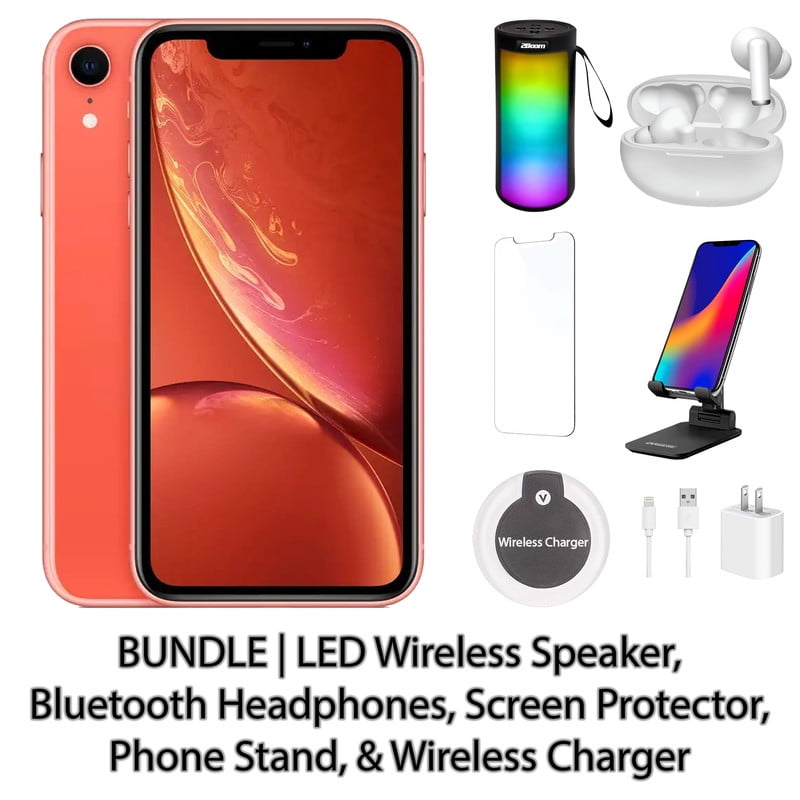 Apple iPhone XR 128GB Coral, Fully Unlocked, Refurbished