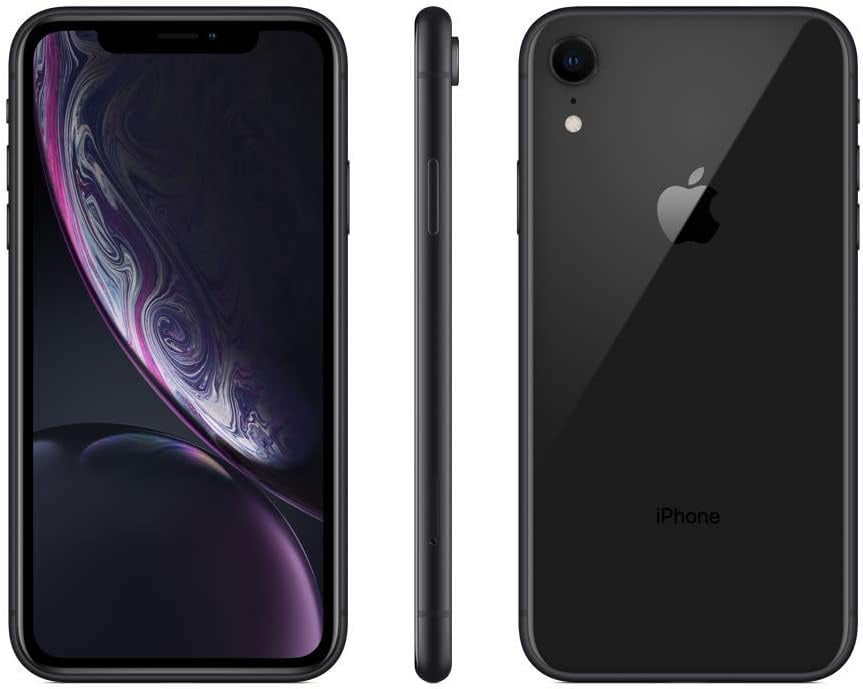 Restored Apple iPhone XR - Fully Unlocked - 64 GB Black (Refurbished)