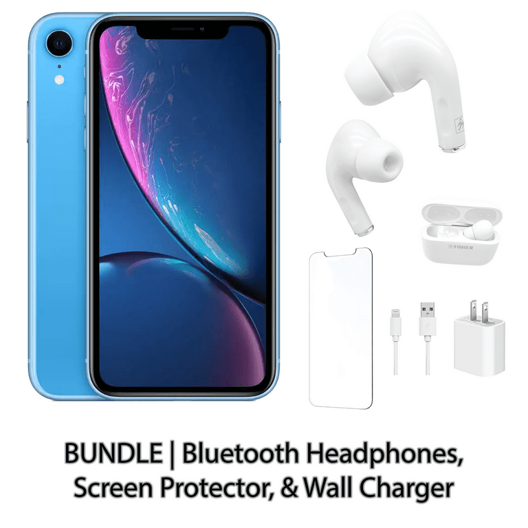 Restored Apple iPhone XR 256GB Black Fully Unlocked with Bluetooth  Headphones, Screen Protector, & Wall Charger (Refurbished)