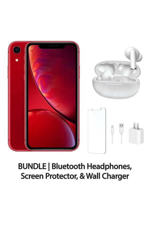 Restored Apple iPhone XR 64GB Red Fully Unlocked Cell Phone with 3GB RAM