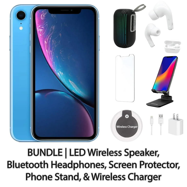 Restored Apple iPhone XR 64GB Blue Fully Unlocked with LED