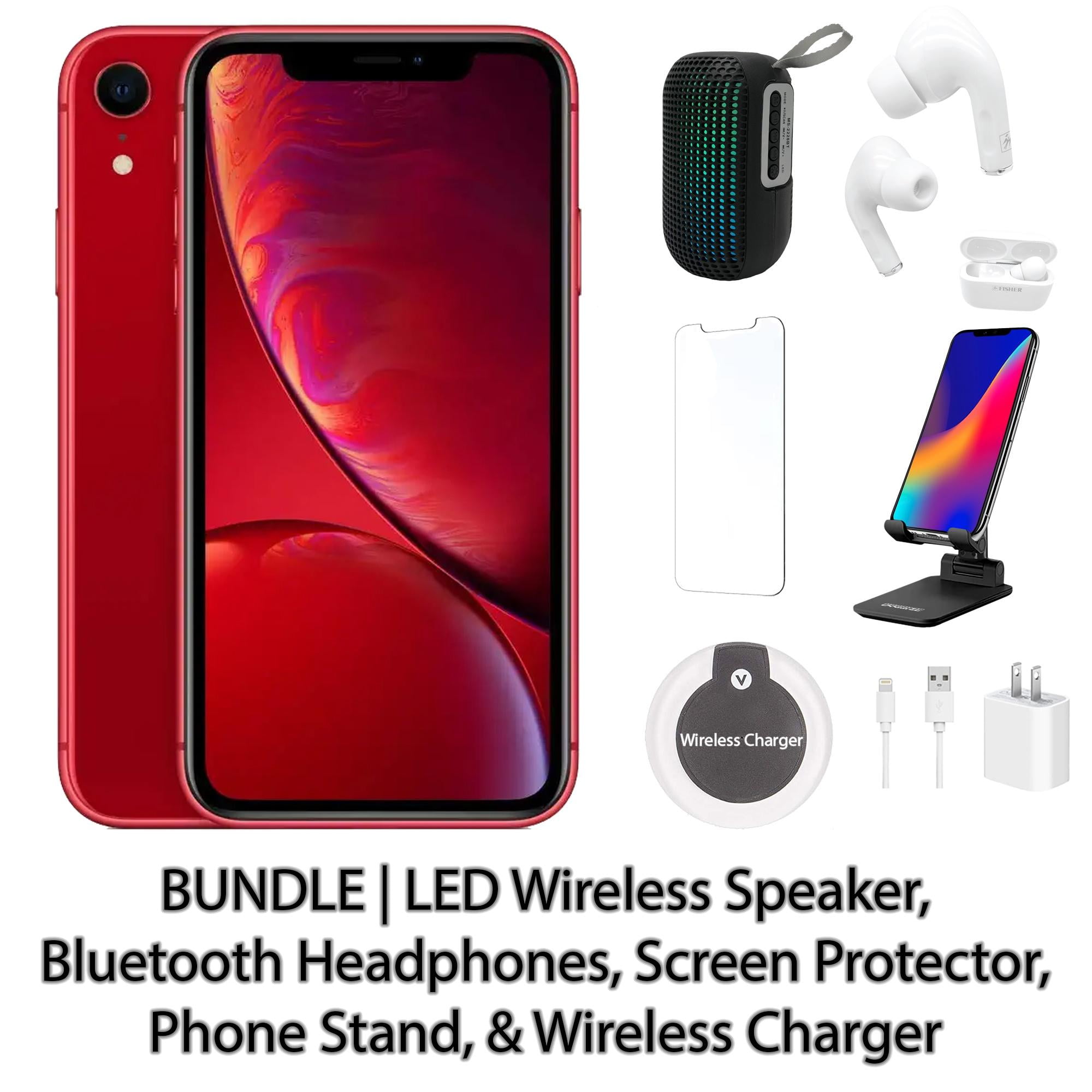 Restored Apple iPhone XR 64GB Red Fully Unlocked with LED Wireless