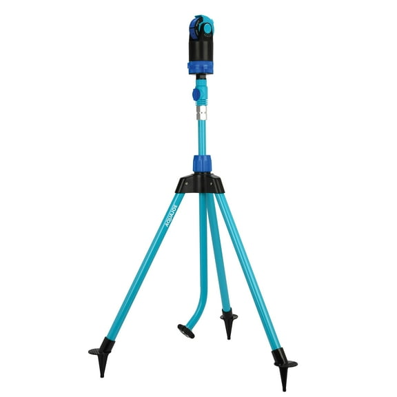 Restored Aqua Joe AJ-6PSTB-MAX HD Sprinkler & Mister W/Metal Tripod Base, 6 Patterns, 4100 Sq. Ft. Coverage, (Refurbished)