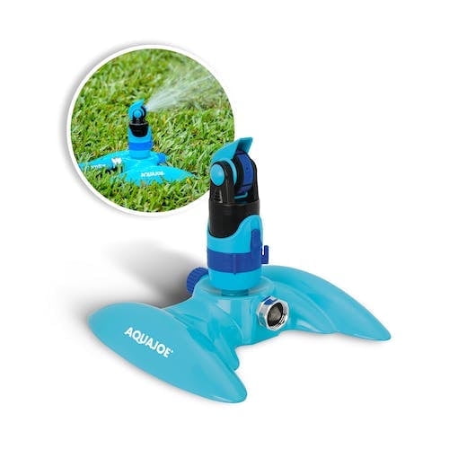 Restored Aqua Joe AJ-MSSBM Turbo Drive 360 Sprinkler 4 Spray Patterns Customizable Coverage 3,740 Sq. Ft. Max Coverage (Refurbished)