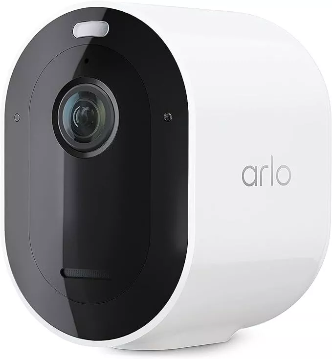 Restored Arlo - Pro 5S 2K Indoor/Outdoor Wire Free Spotlight Security Camera, 1 Pack - VMC4060P - White (Refurbished)
