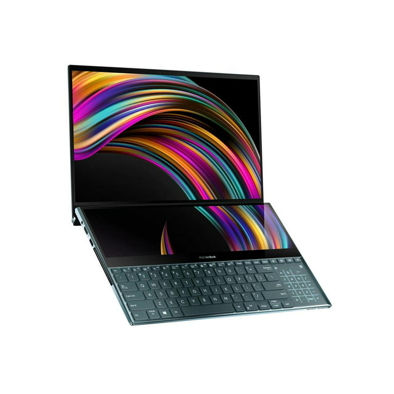  ASUS ZenBook Pro Duo UX581 Laptop, 15.6” 4K UHD NanoEdge Touch  Display, Intel Core i7-10750H, 16GB RAM, 1TB PCIe SSD, GeForce RTX 2060,  ScreenPad™ Plus, Windows 10 Pro, Celestial Blue, UX581LV-XS74T 