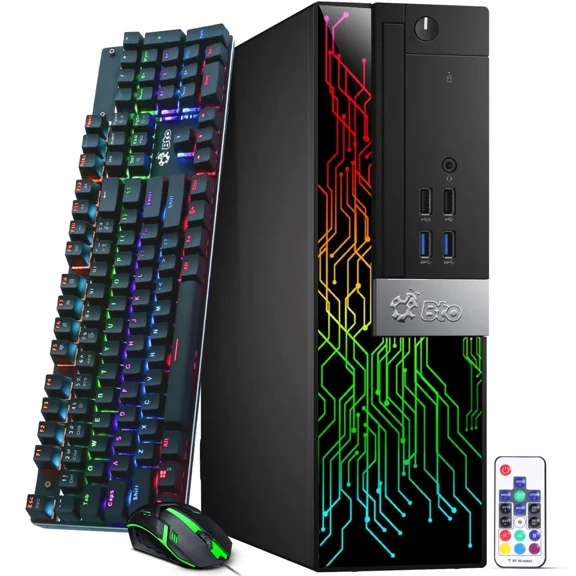 Restored BTO RGB Desktop Computer PC Quad-Core i5-6500 – 16GB DDR4 Ram – 512GB SSD – RGB KB & Mouse – Windows 11 Pro – WiFi (Refurbished)