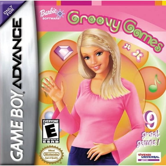 Restored Barbie Software: Groovy Games - Nintendo Gameboy Advance GBA (Refurbished)