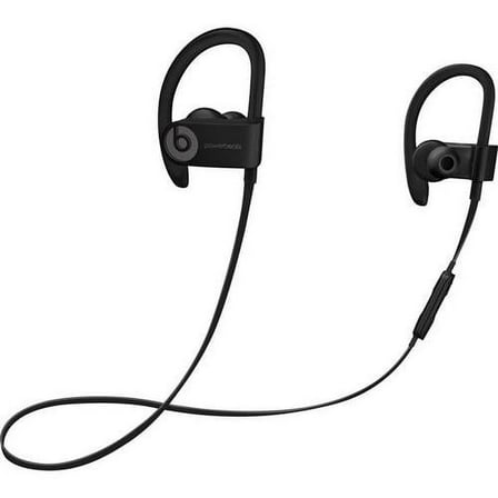 Restored Beats Powerbeats3 Wireless Earphones Black with Cable (Refurbished)