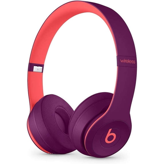 Restored Beats Solo3 Wireless On-Ear Headphones Pop Collection- Magenta (Refurbished)