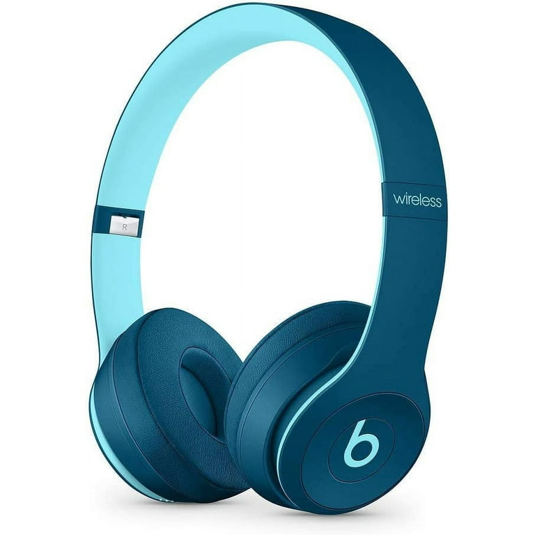 Restored Beats Solo3 Wireless On Ear Headphones W1 Chip Class 1 Bluetooth 40 Hours of Listening Time Built In Microphone and Controls Pop Collection Pop Blue Refurbished Walmart