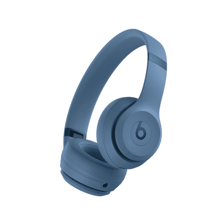 Restored Beats by Dr. Dre Wireless Bluetooth On Ear Headphones Solo4 - Slate Blue with Microphone