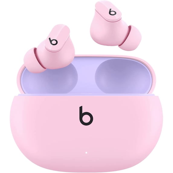 Restored Beats Studio Buds True Wireless Noise Cancelling Earbuds - Class 1 Bluetooth, 8 Hours of Listening Time, Sweat Resistant, Built-In Microphone - (Sunset Pink) (Refurbished)