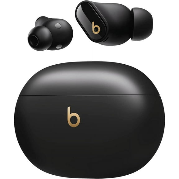 Restored Beats Studio Buds + True Wireless Noise Cancelling Earbuds - Enhanced Apple & Android Compatibility, Built-in Microphone, Sweat Resistant Bluetooth Headphones, Spatial Audio - Black (Refurbished)