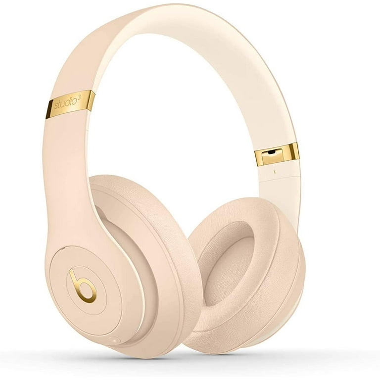 Restored Beats Studio3 Wireless Noise Cancelling Over Ear Headphones W1 Chip Class 1 Bluetooth 22 Hours of Listening Time Built In Microphone Desert Sand Refurbished Walmart