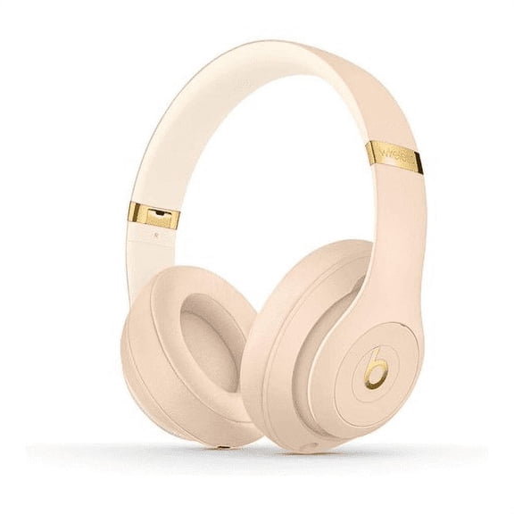 Restored Beats Studio3 Wireless Over Ear Headphones Desert Sand (Refurbished)