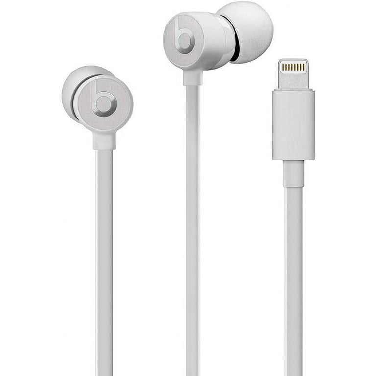 Restored Beats urBeats3 Wired Earphones with Lightning Connector Tangle Free Cable Magnetic Earbuds Built In Microphone and Controls Satin Silver Refurbished Walmart