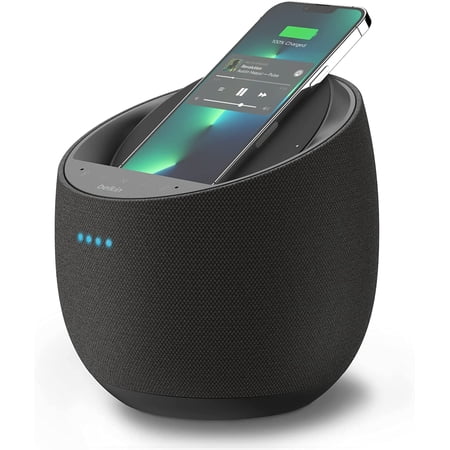 Restored Belkin Soundform Elite Portable Bluetooth Speaker with Google Assistant and Wireless Phone Charger, Black (Refurbished)