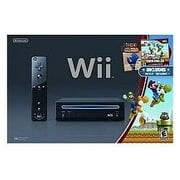 Restored Black Wii Console With New Super Mario Brothers (Refurbished)