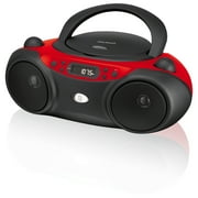 Restored Blackweb BWA17AA003 Bluetooth Cd Boombox with AM/FM Radio, Red - High Quality (Refurbished)