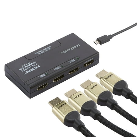 Restored Blackweb BWA18AV019 3-Port HDMI Switch (Refurbished)