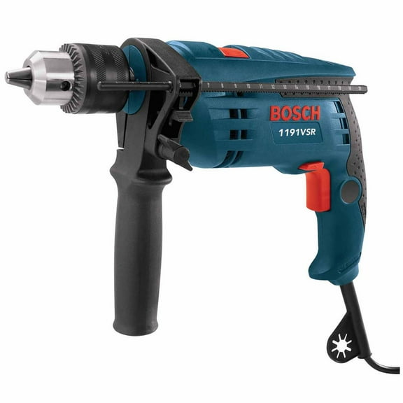 Restored Bosch 1191VSRK-RT 7 Amp Single Speed 1/2 in. Corded Hammer Drill (Refurbished)