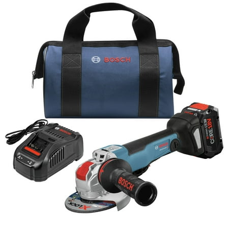 Restored Bosch GWX18V-50PCB14-RT 18V X-LOCK Brushless Lithium-Ion 4-1/2 - 5 in. Cordless Angle Grinder Kit 8 Ah (Refurbished)