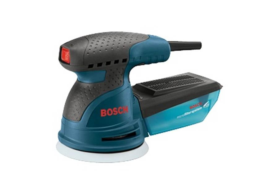 Restored Bosch ROS20VSCRT 5 in. VS Palm Random Orbit Sander Kit with Canvas Carrying Bag