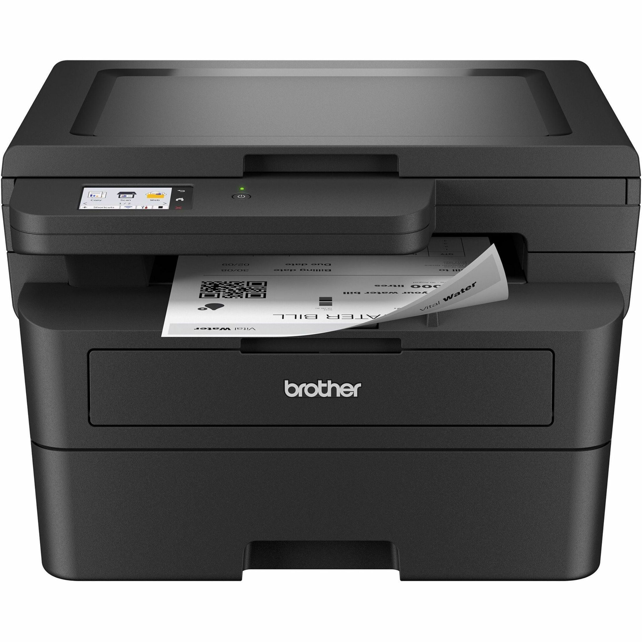Restored Brother Wireless HL-L2480DW Compact Monochrome Multi-Function Laser Printer with Print, Copy and Scan, Duplex and Mobile Printing
