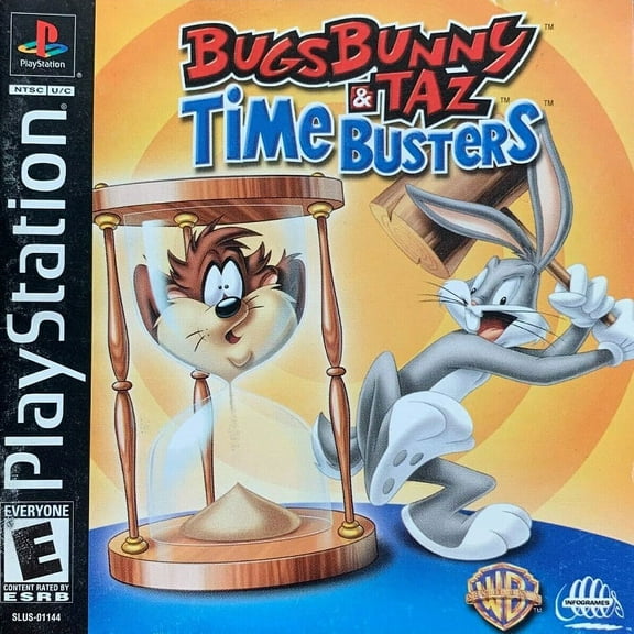 Restored Bugs Bunny & Taz: Time Busters (Sony PlayStation 1, 2000) Adventure Game (Refurbished)