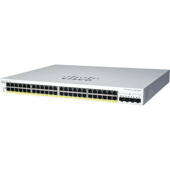 Restored CISCO DESIGNED Business CBS220-48T-4X Smart Switch 48 Port GE 4x10G SFP+(CBS220-48T-4X-NA) (Refurbished)