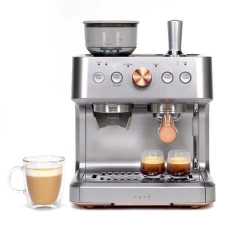 Restored Café BELLISSIMO Semi Automatic Espresso Machine + Frother - Stainless Steel (Refurbished)