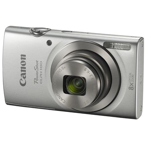 Restored Canon 1093C001 Silver PowerShot ELPH 180 Digital Camera
