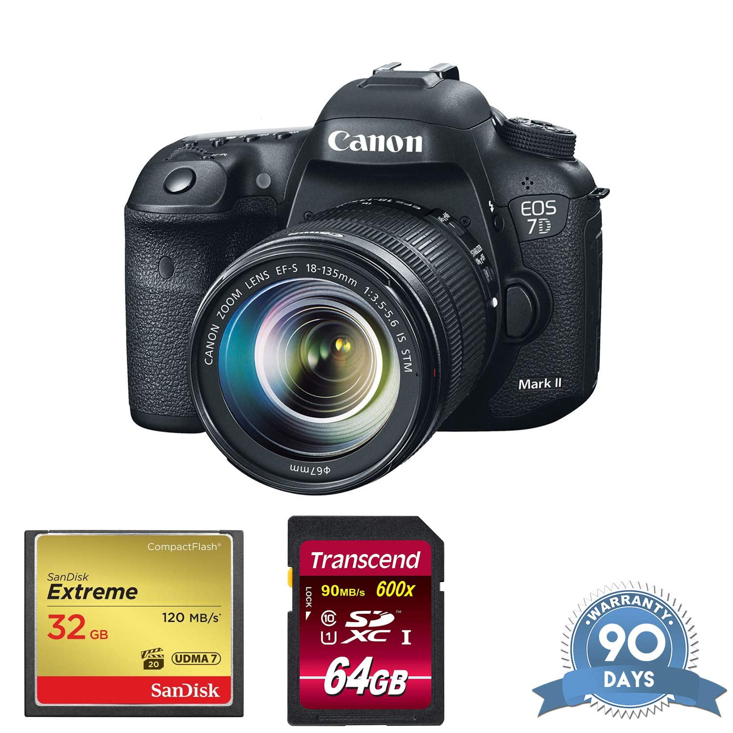 Restored Canon EOS 7D Mark II DSLR Camera w/ 18-135mm f/3.5-5.6 IS