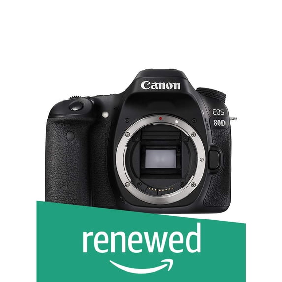 Restored Canon, Digital SLR Camera EOS 80D Body Black 1 MP Zoom Lens, Wi-Fi and NFC enabled devices, computers, external storage devices